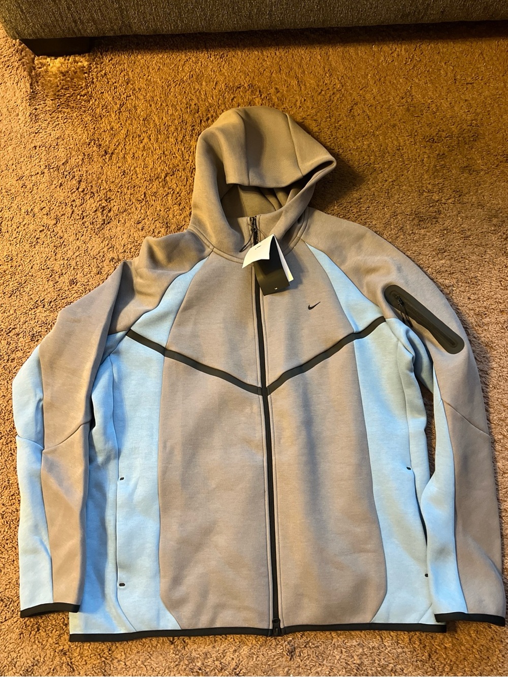 Nike Full Zip Tech Fleece Hoodie IF1325-015 Size XL Tall